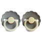 Frigg Daisy Natural Rubber Pacifiers French Grey | Portobello Night