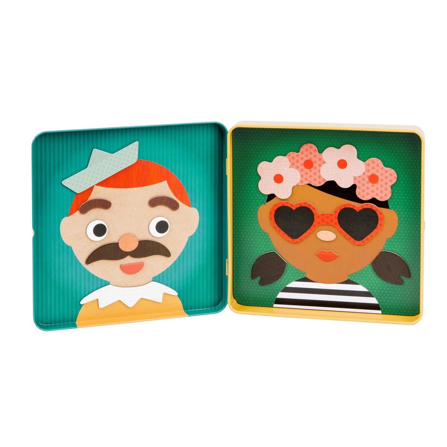 Le Petit Collage On-The-Go Magnetic Play Set Funny Faces