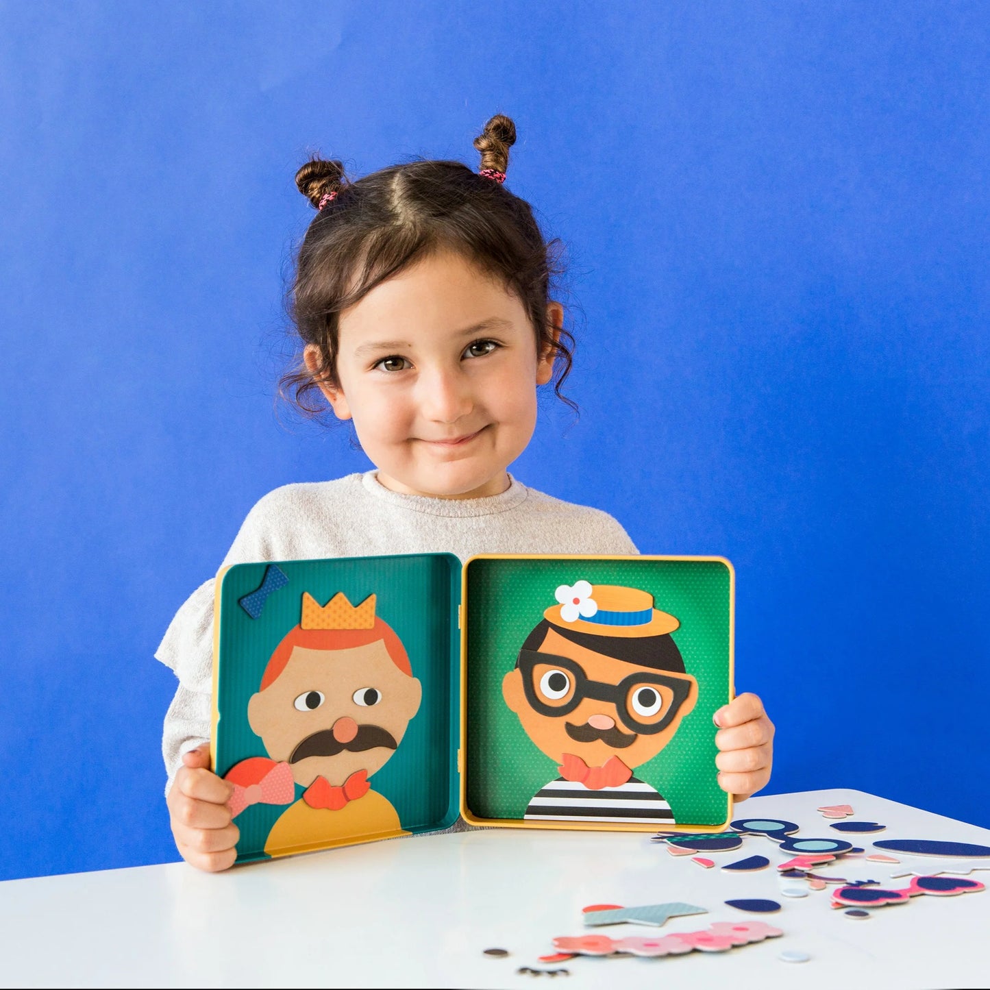 Le Petit Collage On-The-Go Magnetic Play Set Funny Faces