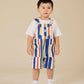 Goldie + Ace 90'S Bold Stripe James Denim Pocket Overalls