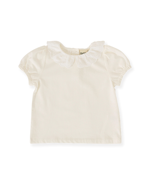 Goldie + Ace Laura Puff Sleeve Collar Top