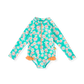 Goldie + Ace Daisy Patch Long Sleeve Frill Swimsuit