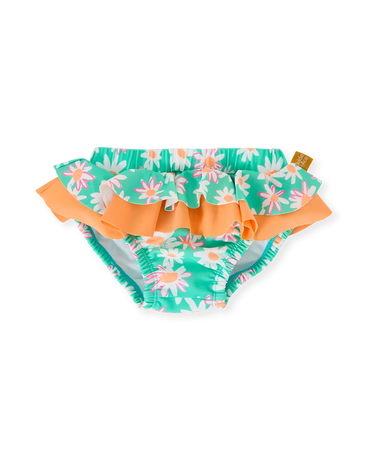 Goldie + Ace Daisy Patch Frill Waist Swim Nappy