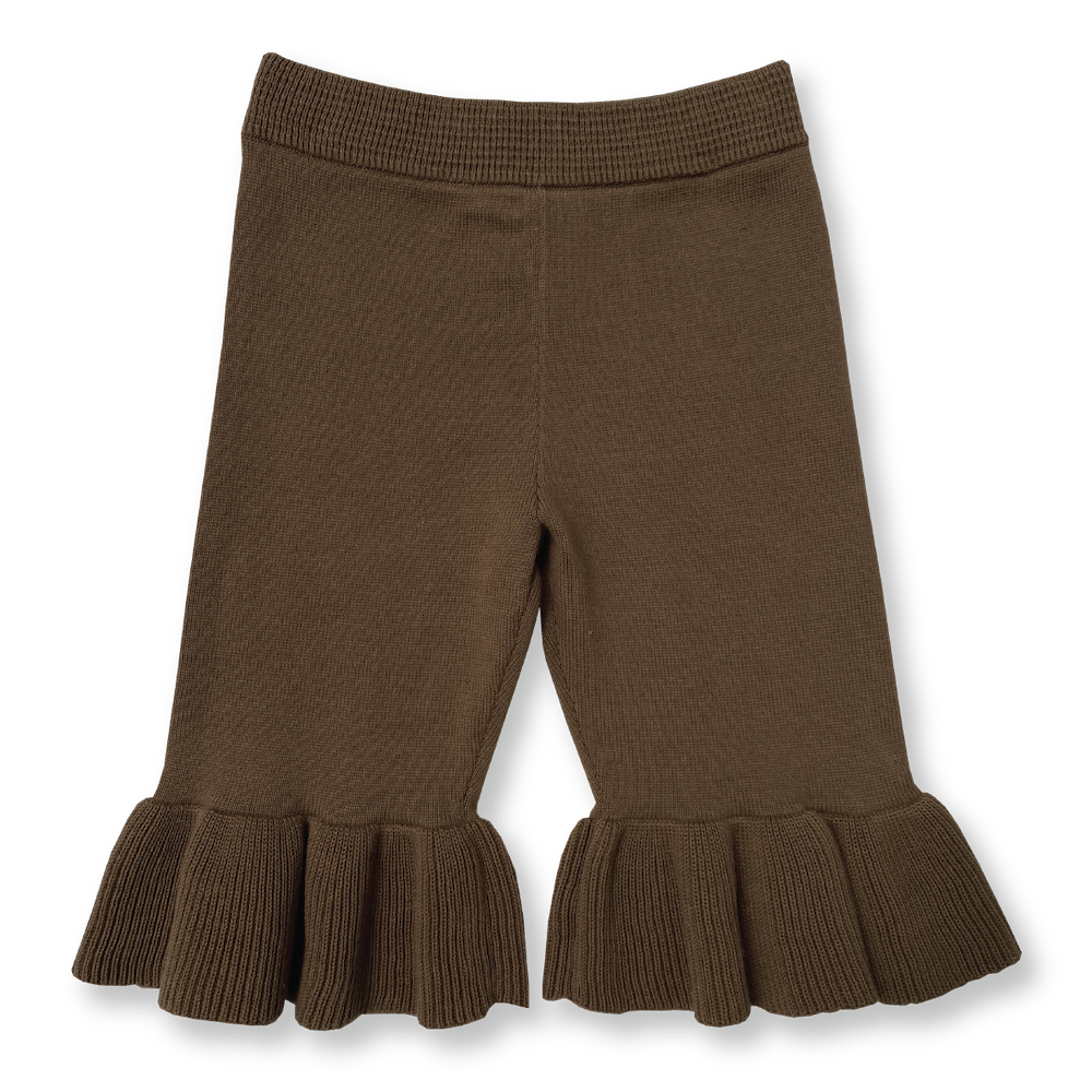 Grown Knitted Frill Pant Clay