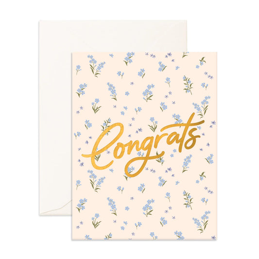 Congrats Forget-Me-Not Greeting Card