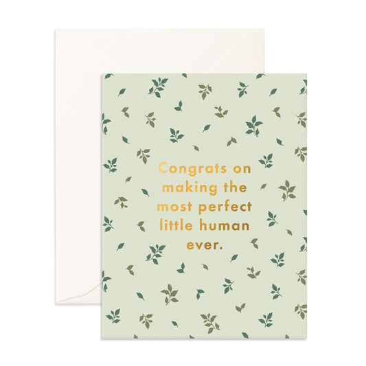 Perfect Human Broderie Greeting Card