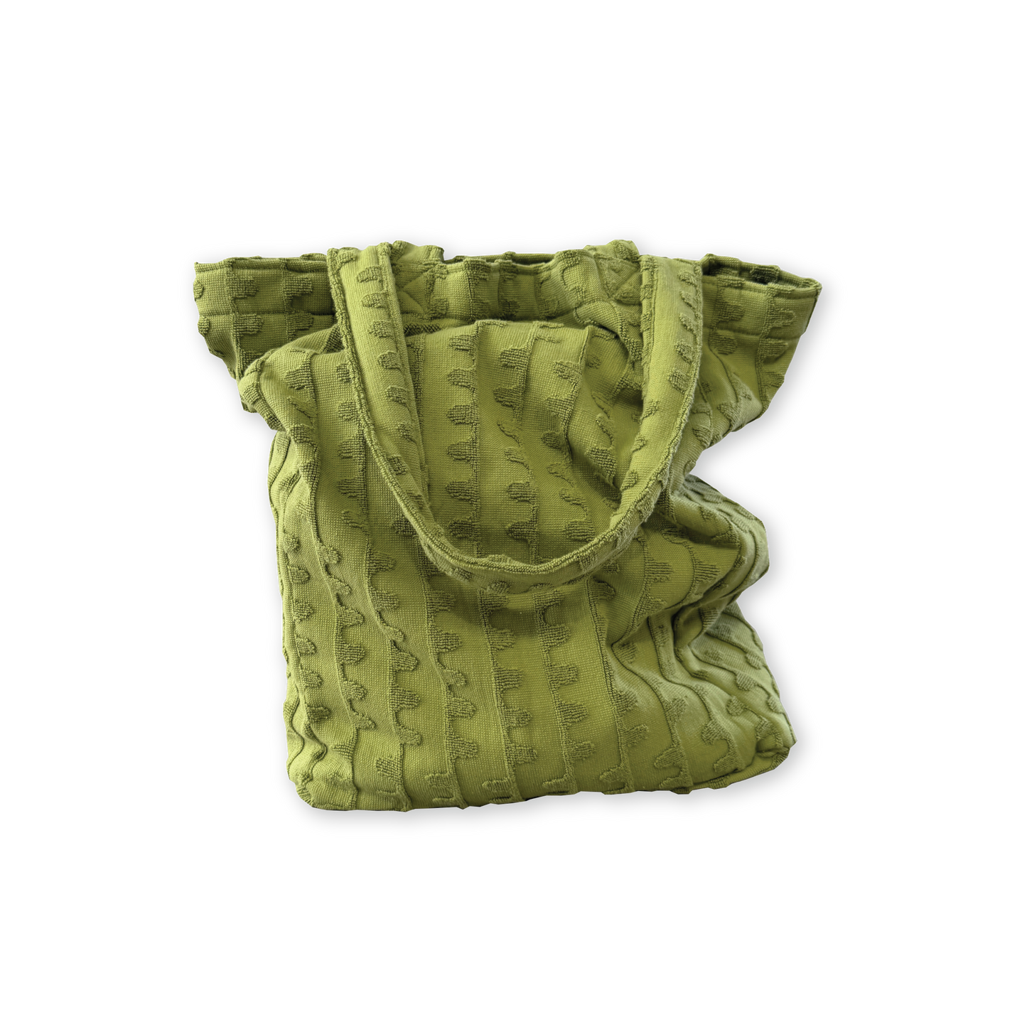 Grown Terry Towelling Flow Poncho Leaf