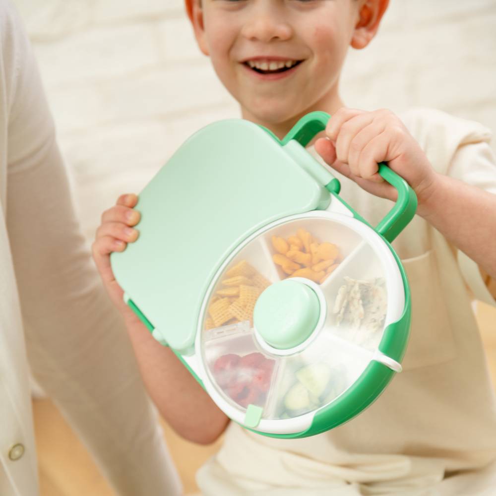 Kids Lunchbox W/ Snack Spinner - Sage