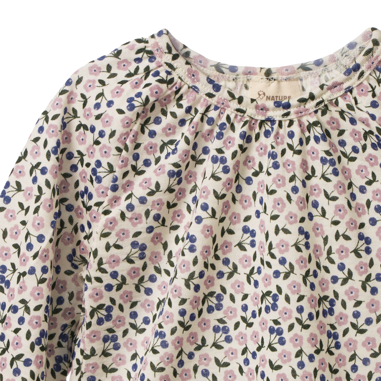 Nature Baby Merino Gretel Top Briarwood Lilac Print