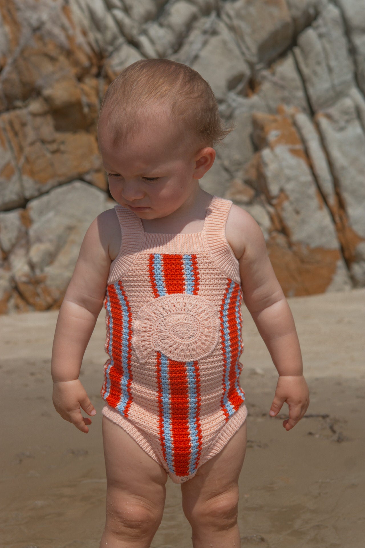 Grown Organic Island Stripe Shell Singletsuit