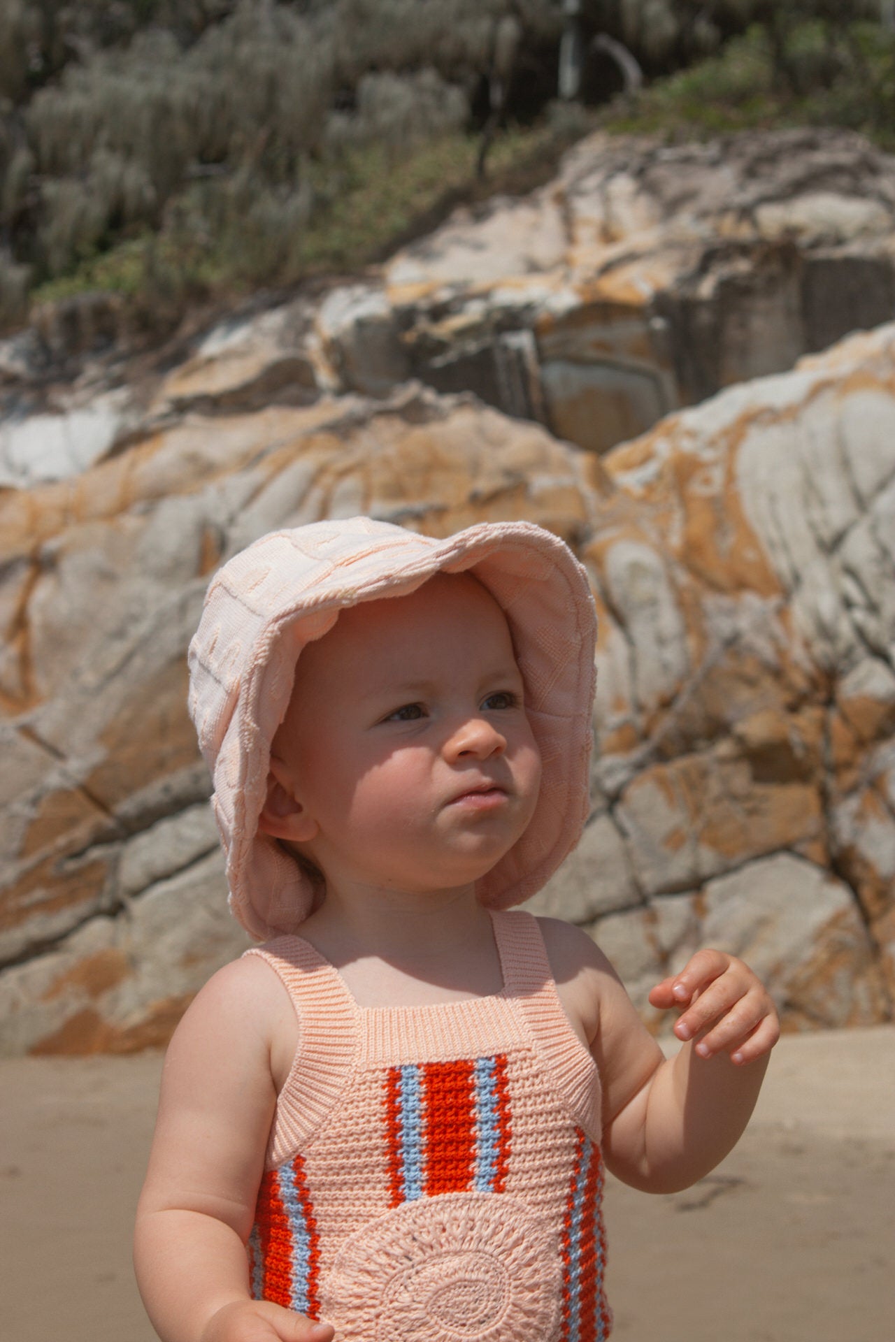 Grown Organic Island Stripe Shell Singletsuit