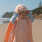 Grown Terry Towelling Flow Poncho Peachy