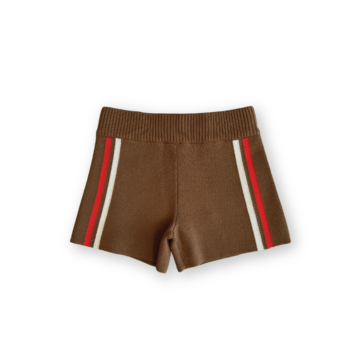 Grown Milano Knit Shorts Brownie