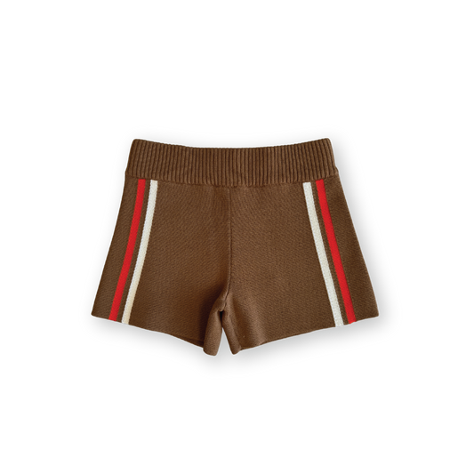 Grown Milano Knit Shorts Brownie
