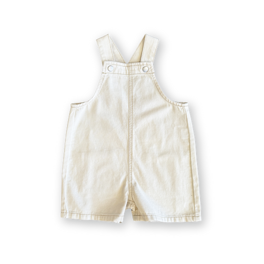 Grown Everyday Twill Short Overalls Milk