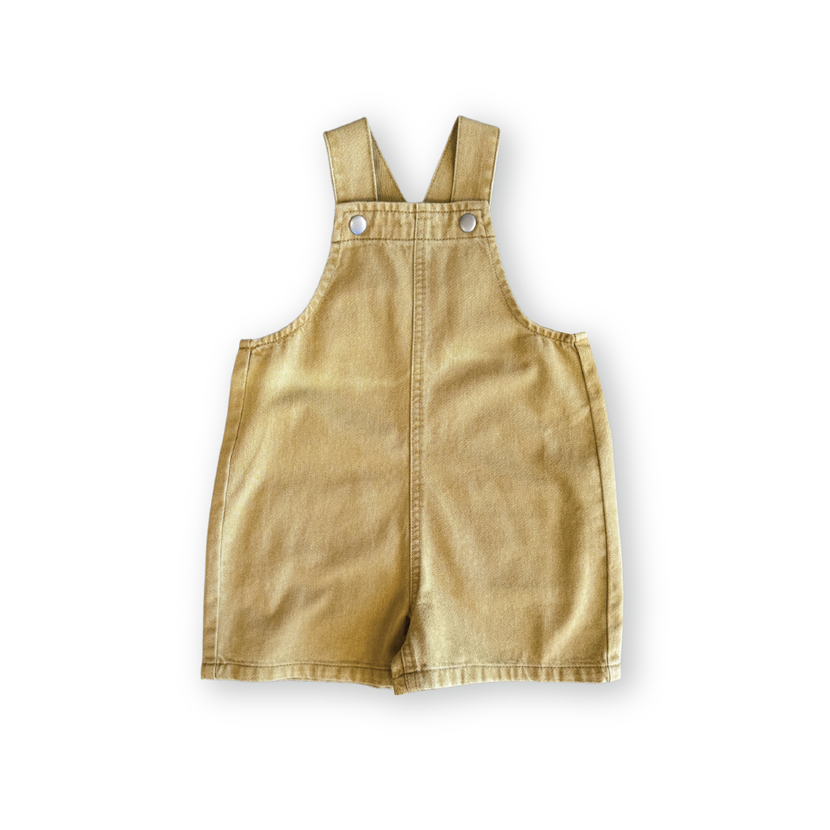 Grown Everyday Twill Short Overalls Mustard