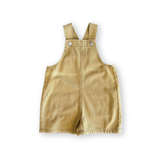 Grown Everyday Twill Short Overalls Mustard