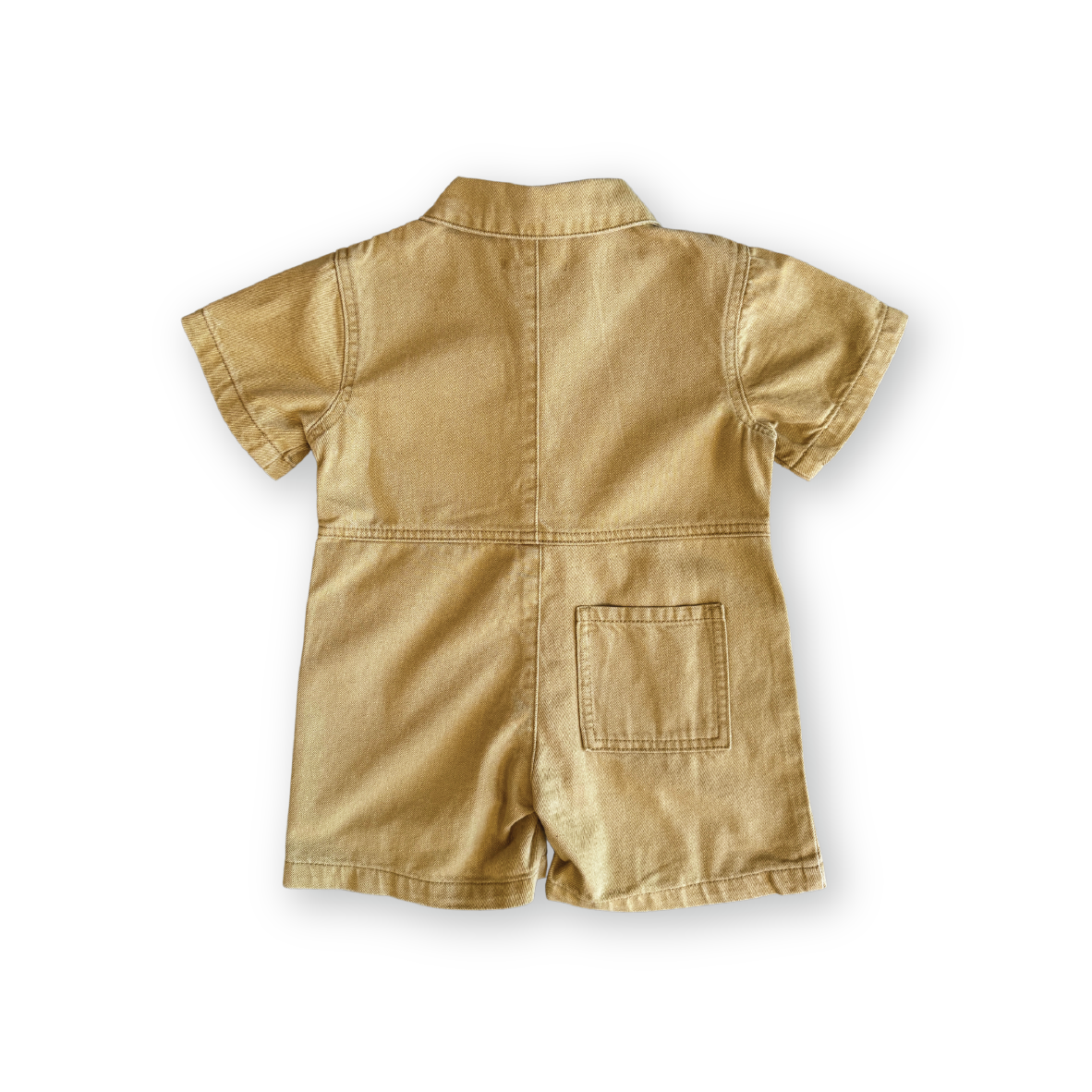 Grown Summer Short Boilersuit Mustard