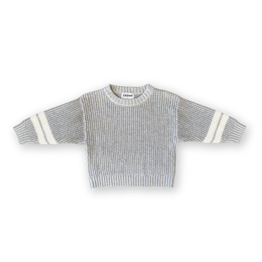 Grown Chunky Rib Pull Over Stone