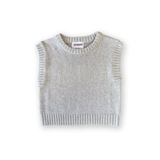 Grown Jersey Knit Vest Stone