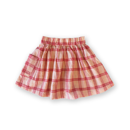 Grown Woven Stripe Skirt Tomato