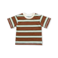 Grown Cotton Sports Stripe Short Sleeve Tee Acorn