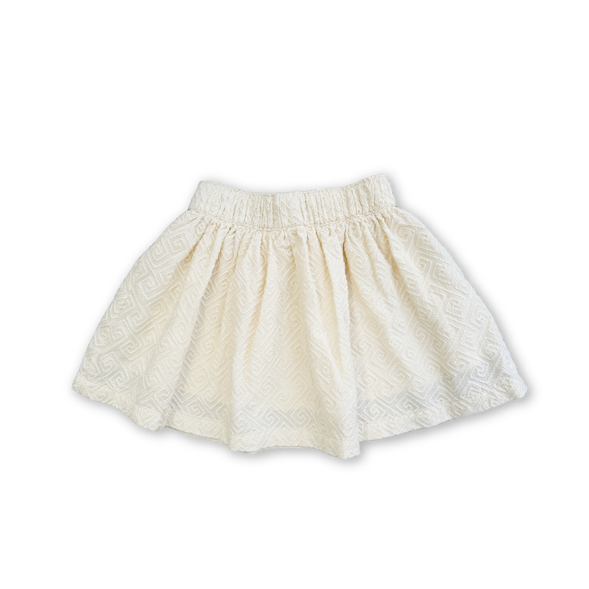 Grown Embroidered Ziggy Skirt Cream