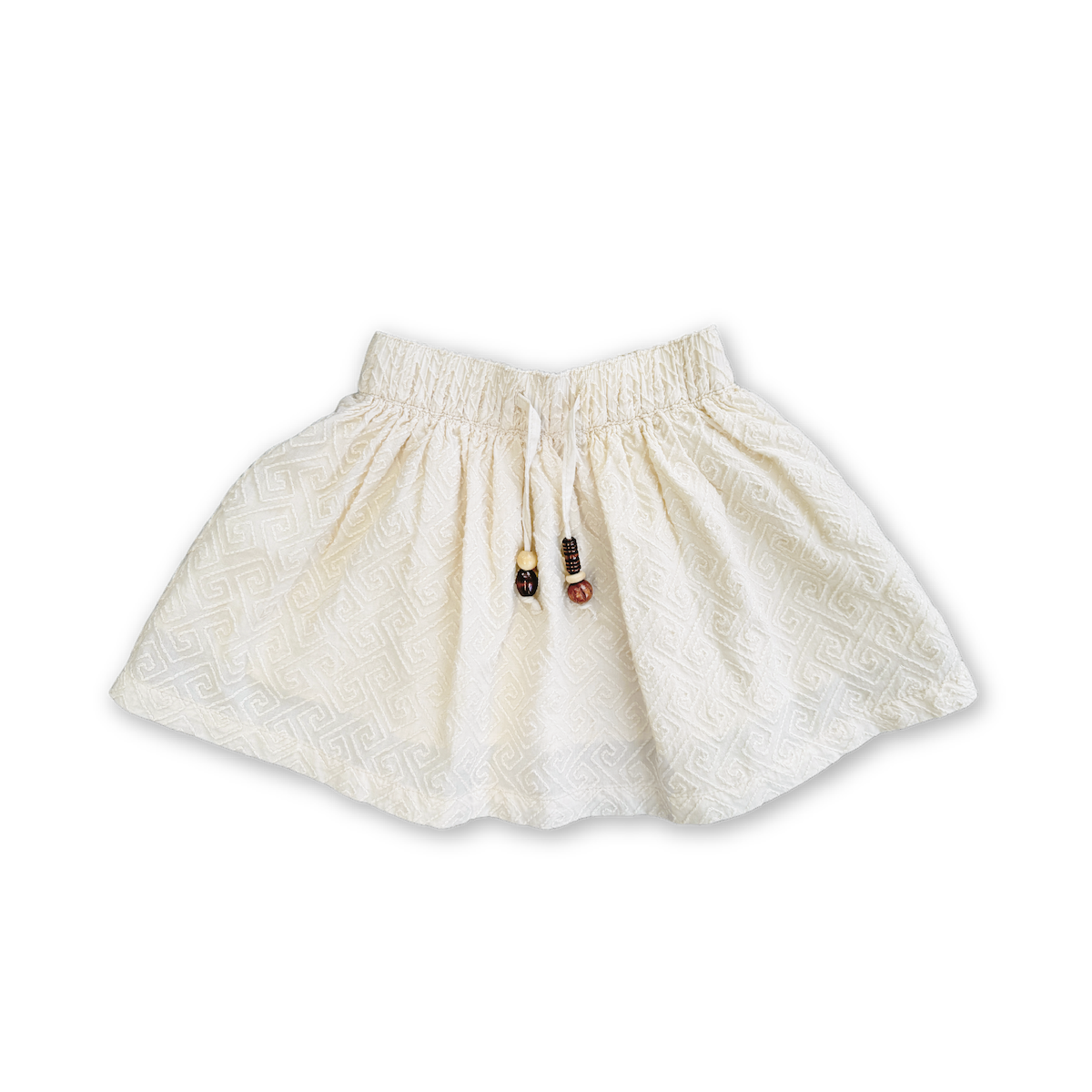 Grown Embroidered Ziggy Skirt Cream