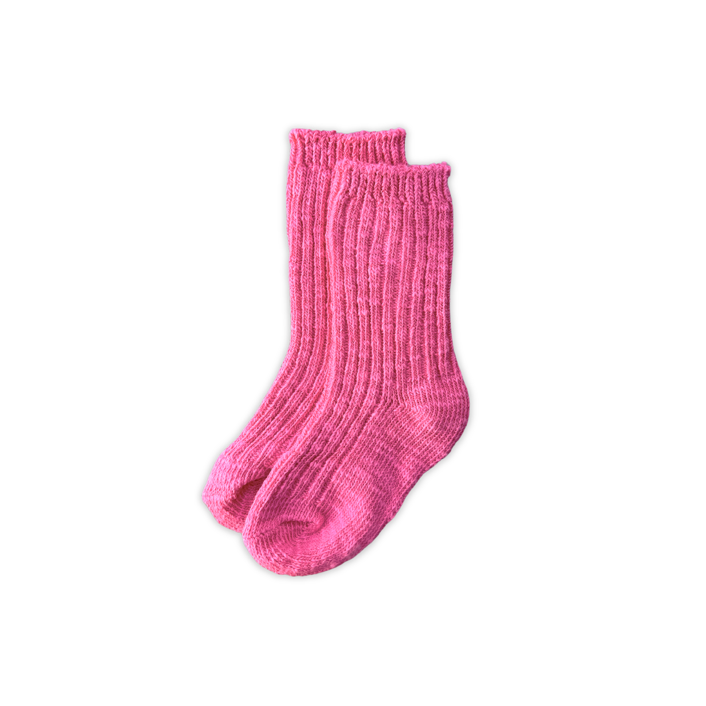 Grown Cotton Slub Chunky Rib Socks Raspberry