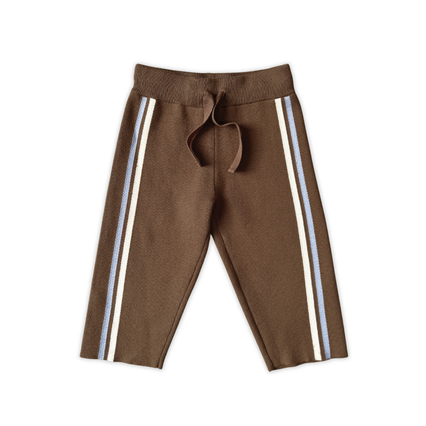 Grown Organic Striped Milano Knit Pants Espresso