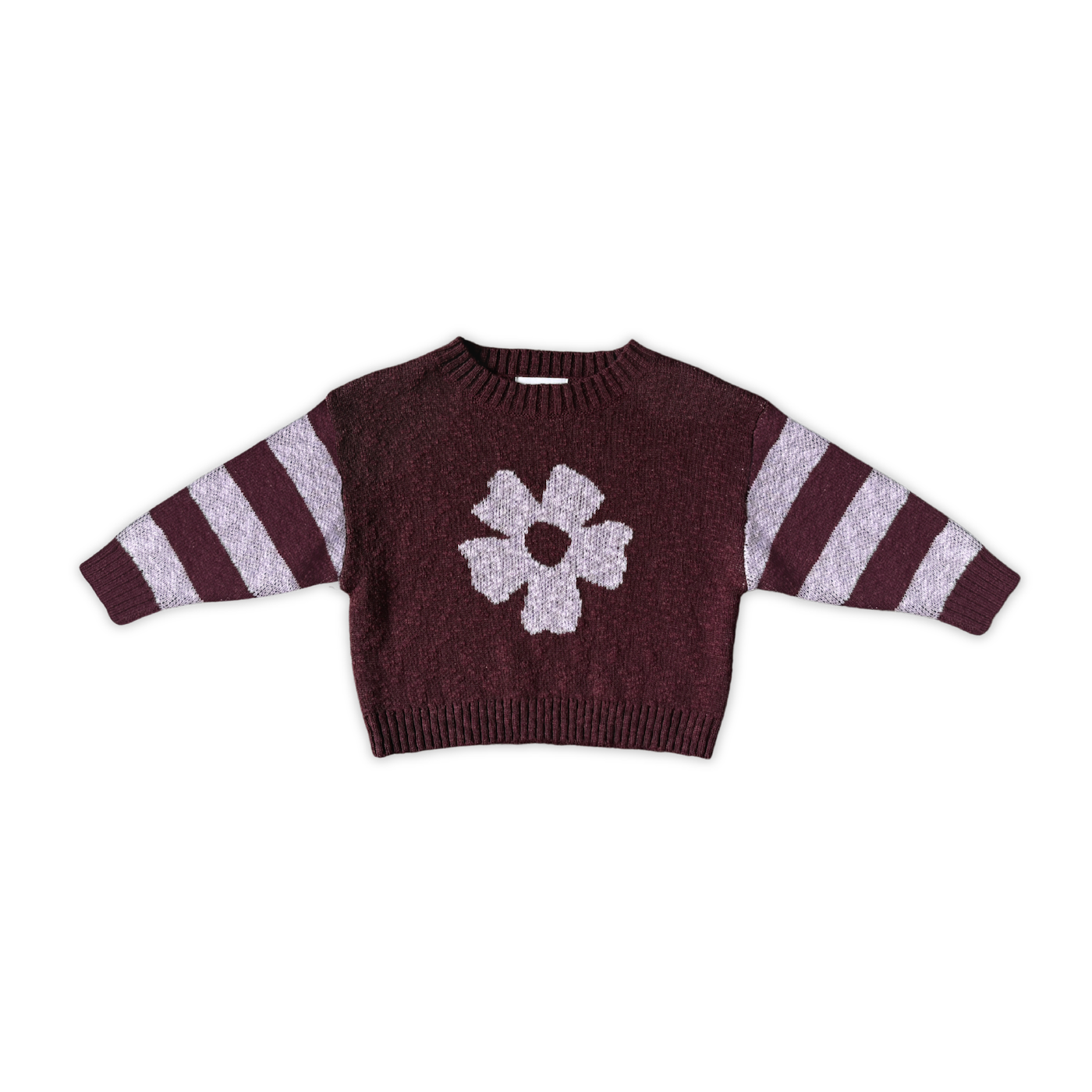 Grown Bloom Knit Pull Over Plum