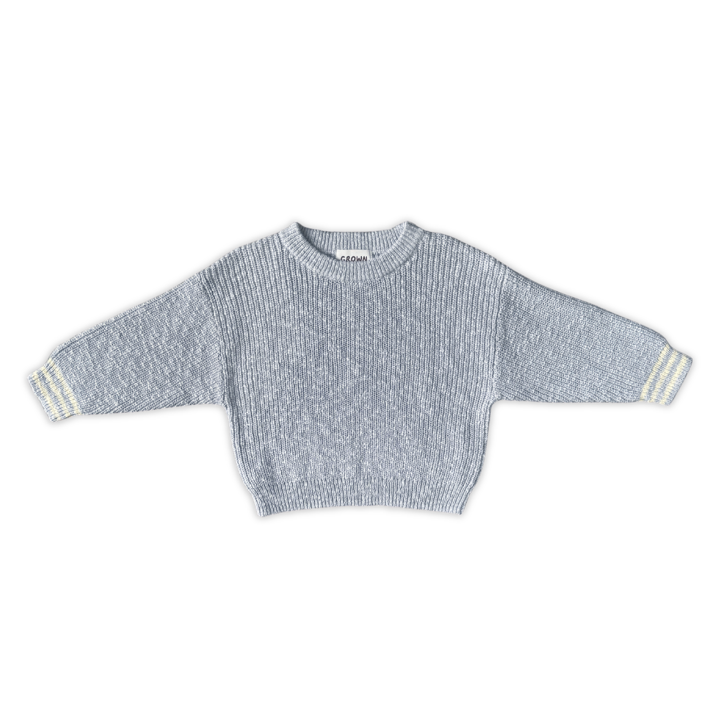 Grown Organic Essential Textured Knit Pull Over Haze
