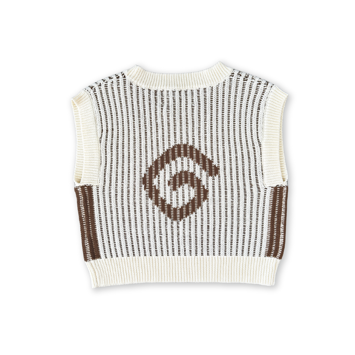 Grown Organic Swirl Knit Vest Milk *Pre-order*