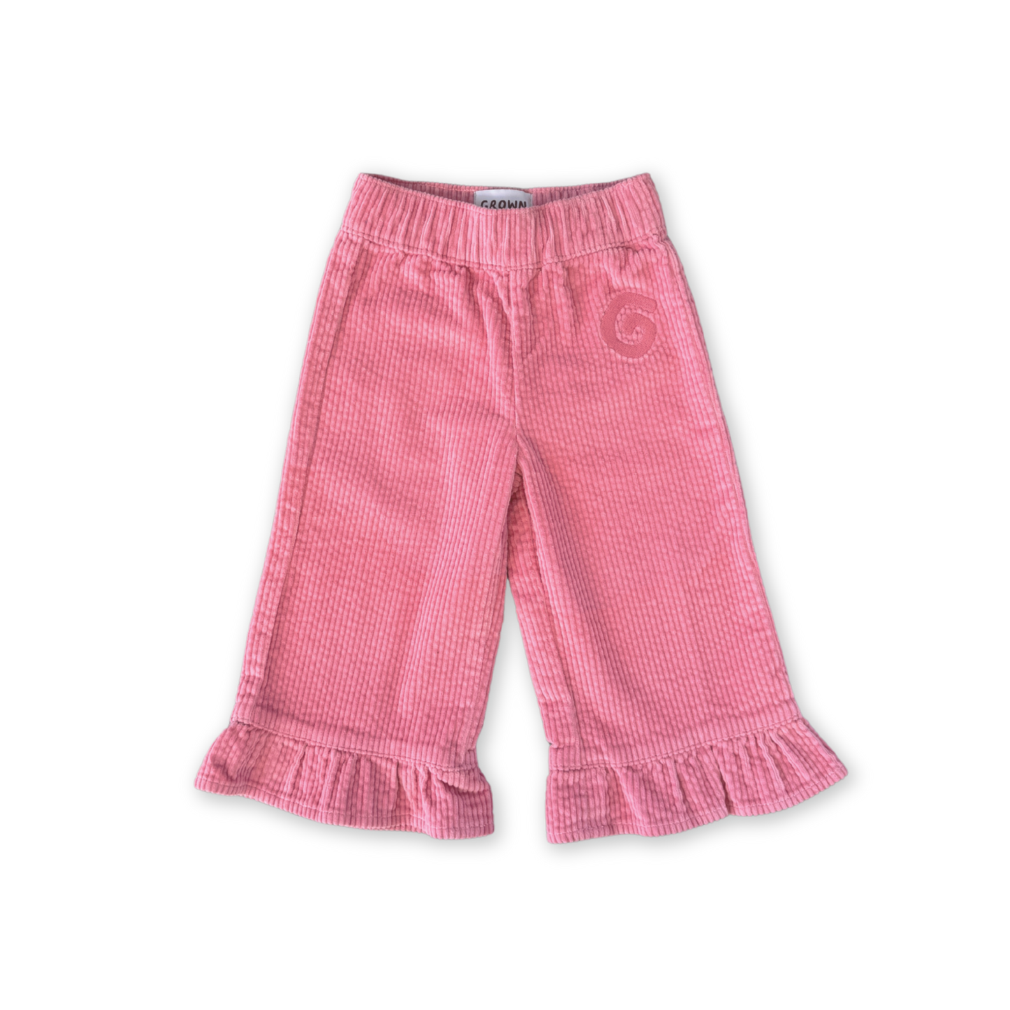 Grown Organic Cord Frill Pant Sorbet *Pre-order*