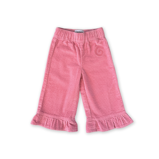 Grown Organic Cord Frill Pant Sorbet *Pre-order*