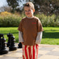 Grown Organic Everyday Stripe Pant Sauce