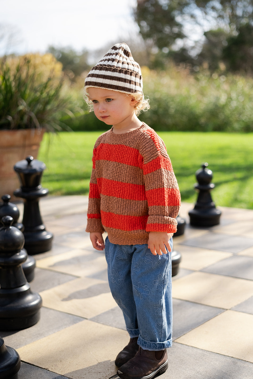 Grown Organic Textured Rib Pull Over Earth & Sauce