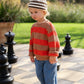Grown Organic Striped Pixie Rib Beanie Espresso