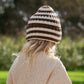 Grown Organic Striped Pixie Rib Beanie Espresso