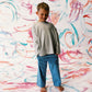 Grown Organic Seam Long Sleeve Knit Tee Grey Marle