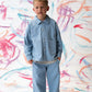 Grown Organic Canvas Utility Shirt Jacket Duck Egg