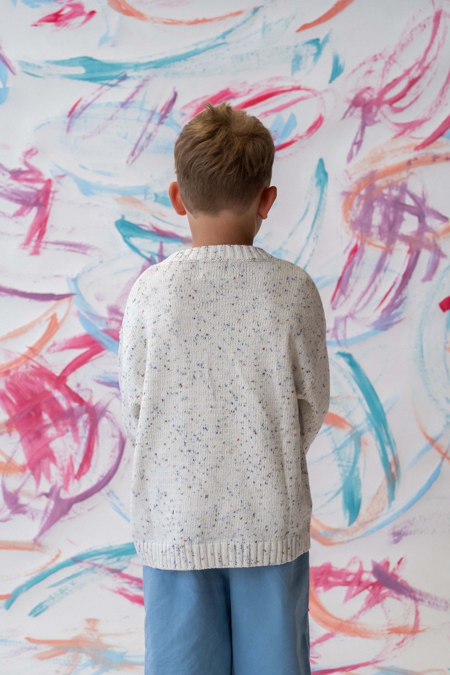 Grown Organic Funfetti Knit Pull Over Surf
