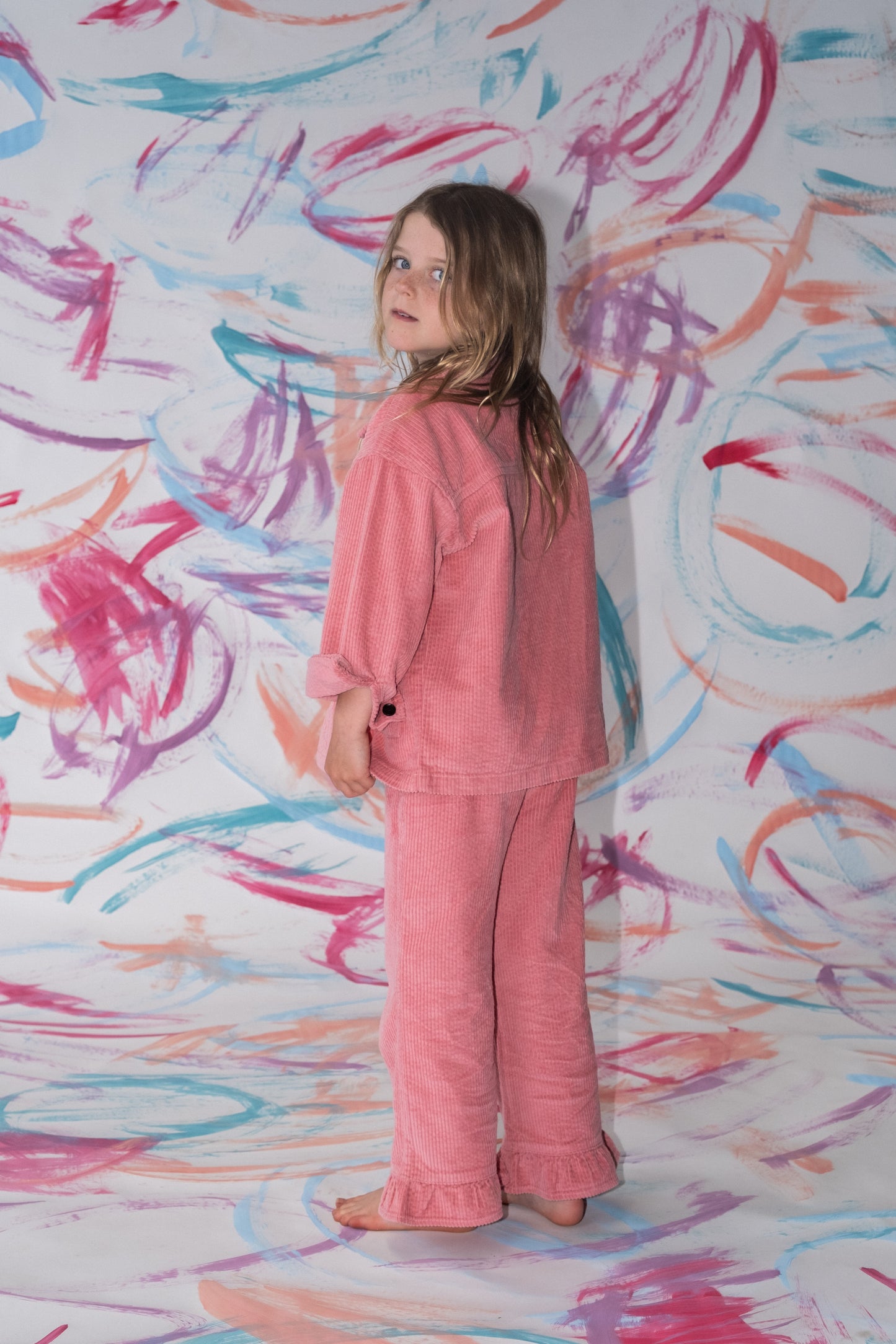 Grown Organic Cord Frill Pant Sorbet *Pre-order*