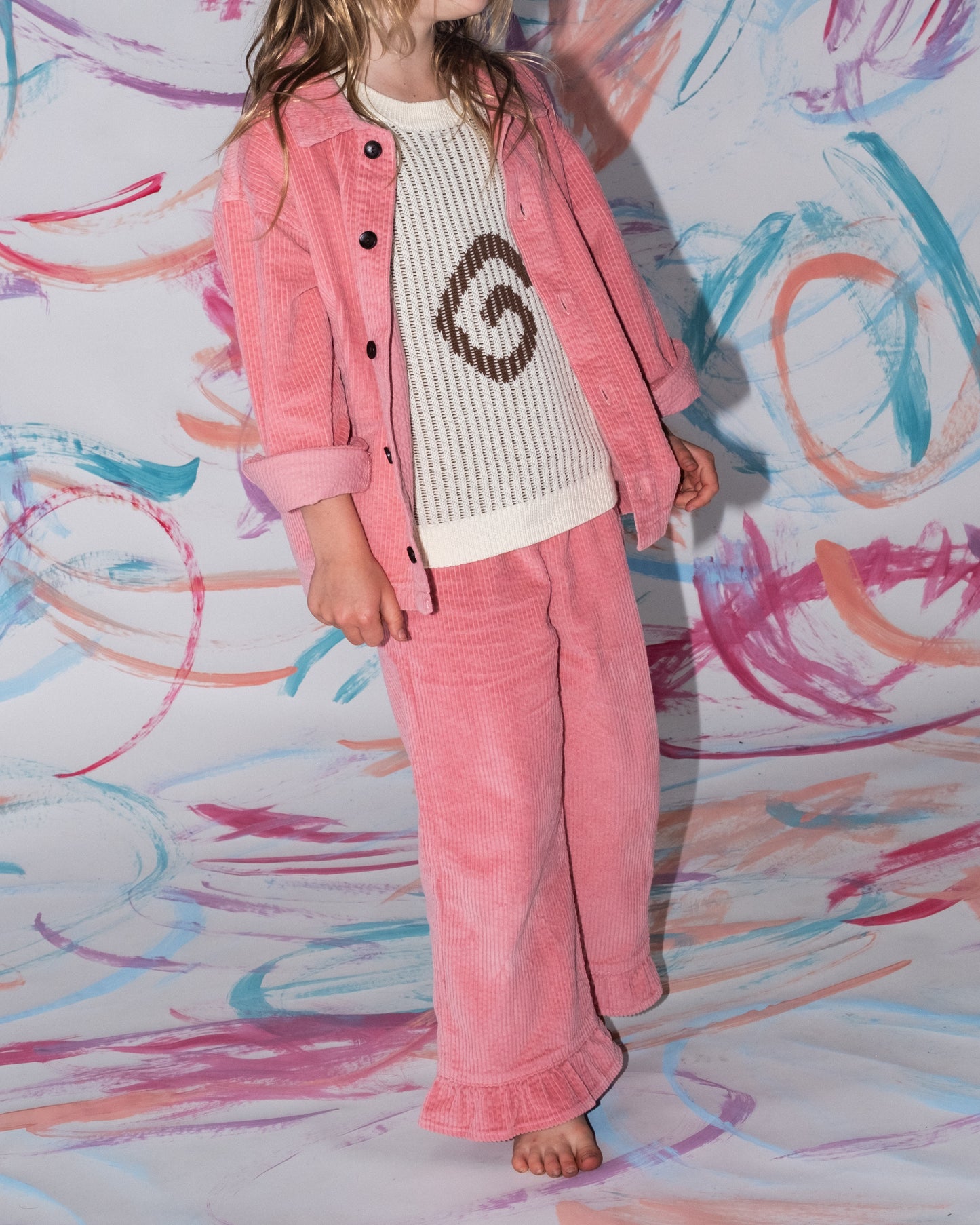 Grown Organic Swirl Knit Vest Milk *Pre-order*