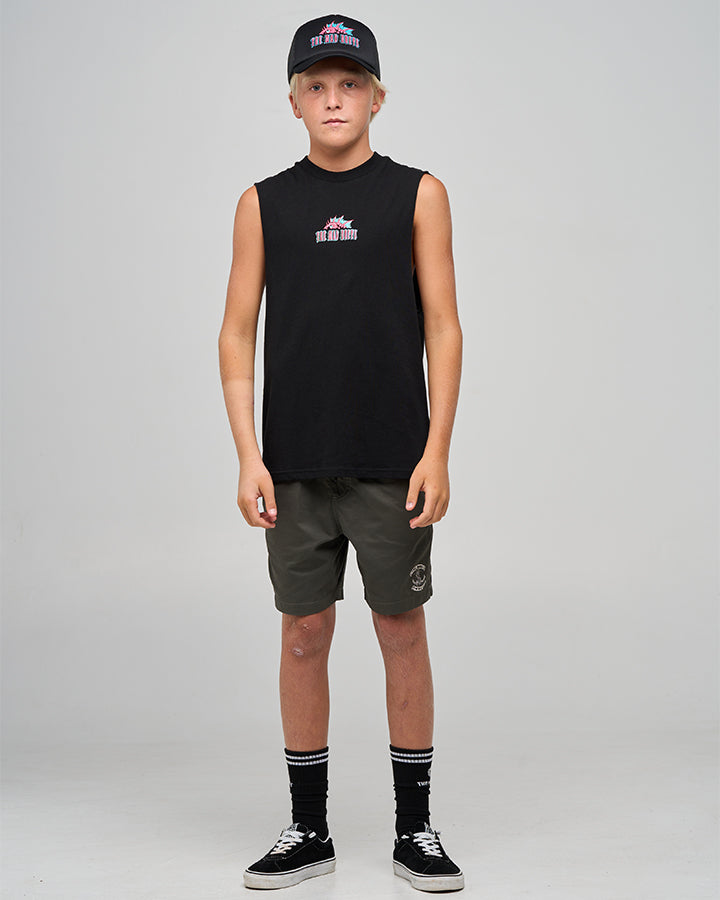 Mad Hueys King Cod Codzilla Muscle Tee Black