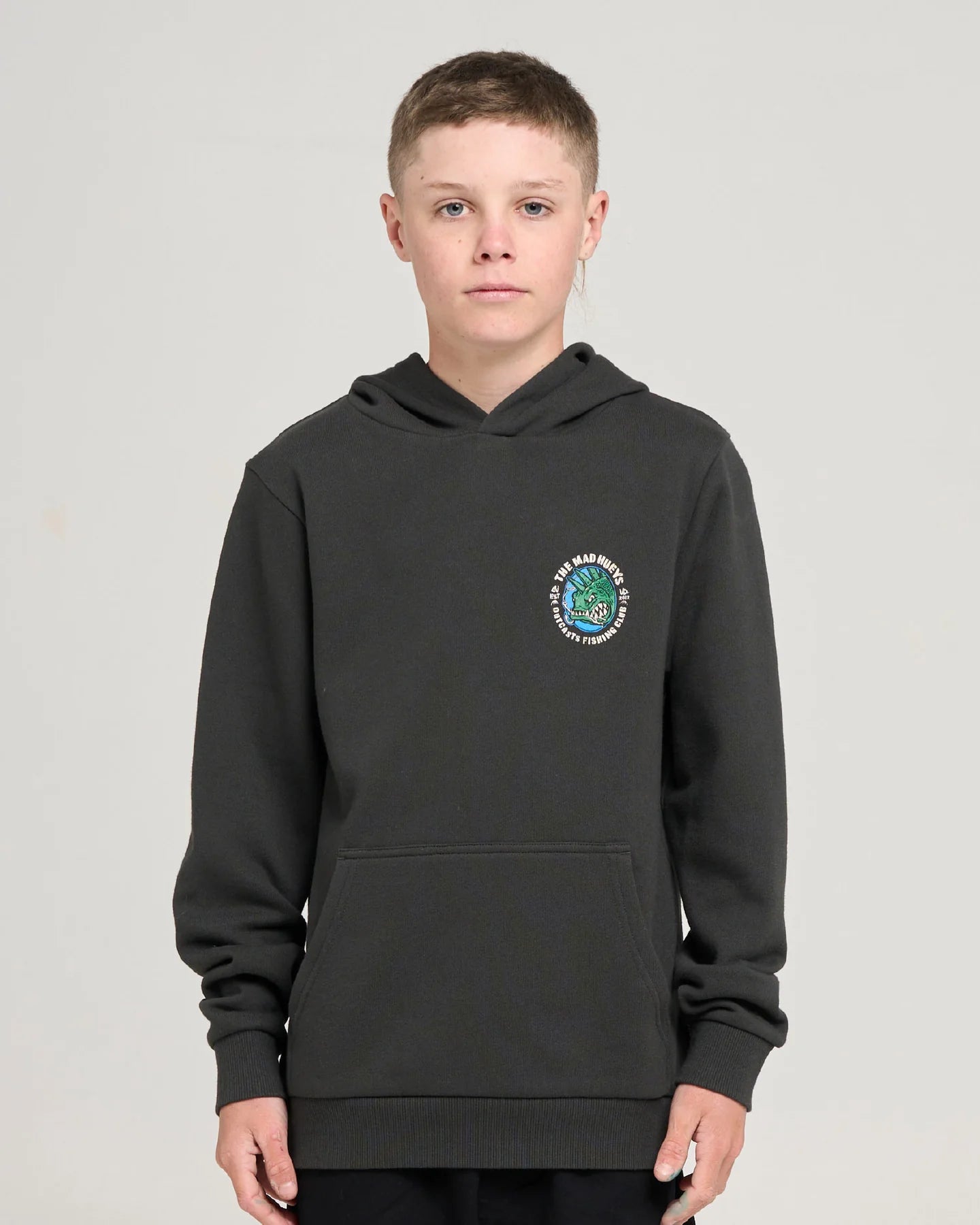 Mad Hueys Outcasts Hooded Pullover Vintage Black