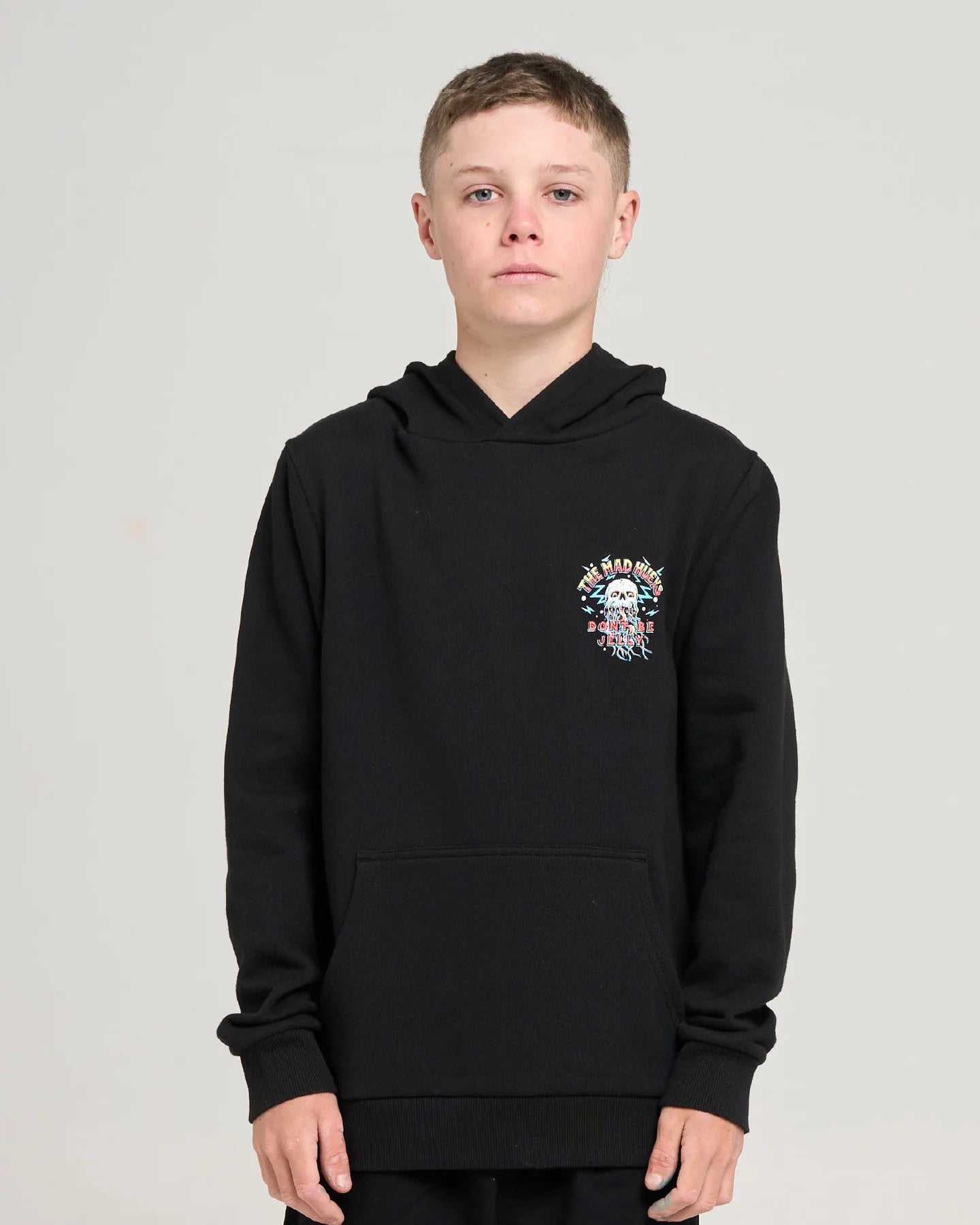 Mad Hueys Dont Be Jelly Hooded Pullover Black