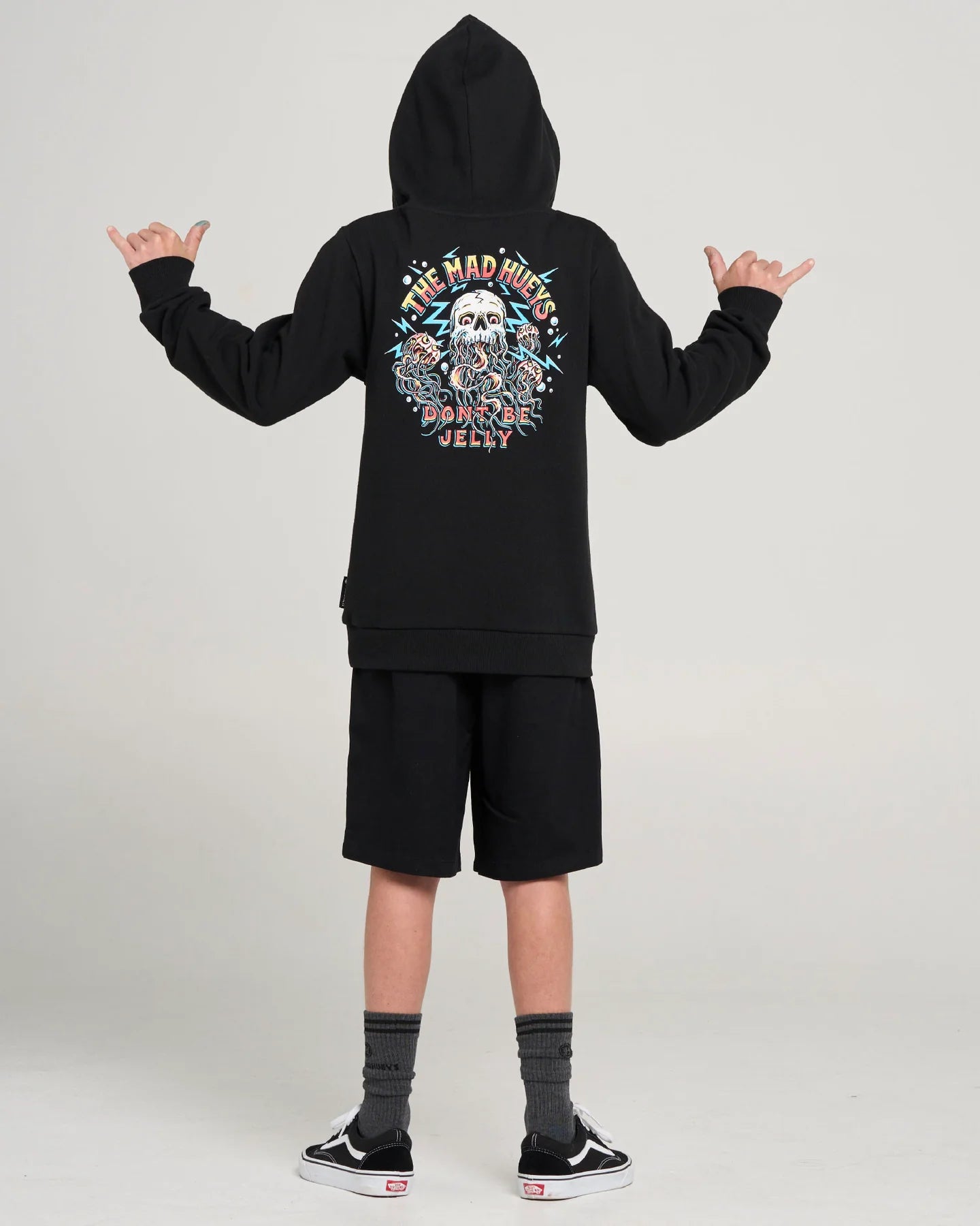 Mad Hueys Dont Be Jelly Hooded Pullover Black