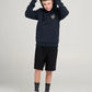 Mad Hueys Flame Anchor Hooded Pullover Navy