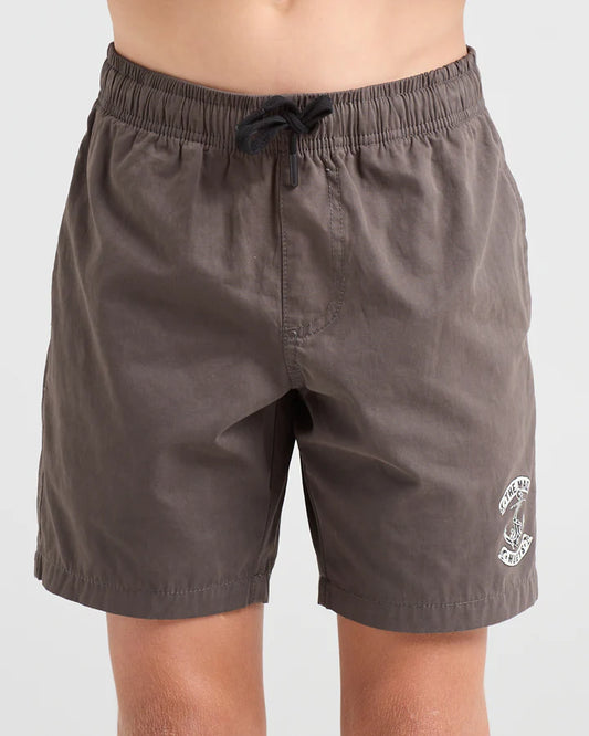 Mad Hueys Skull Anchor Volley Short Charcoal